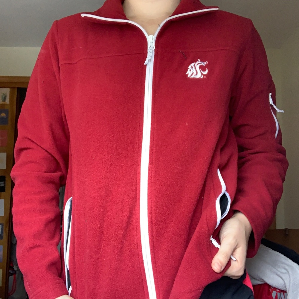 columbia washington state cougars fleece zip-up